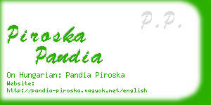 piroska pandia business card